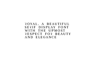 Royal - An Elegant Luxurious Font