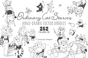 Hand-Drawn Cat Doodle Bundle, an Education Illustration by Anastasiya Klempach (Thumbnail 1 of 10)
