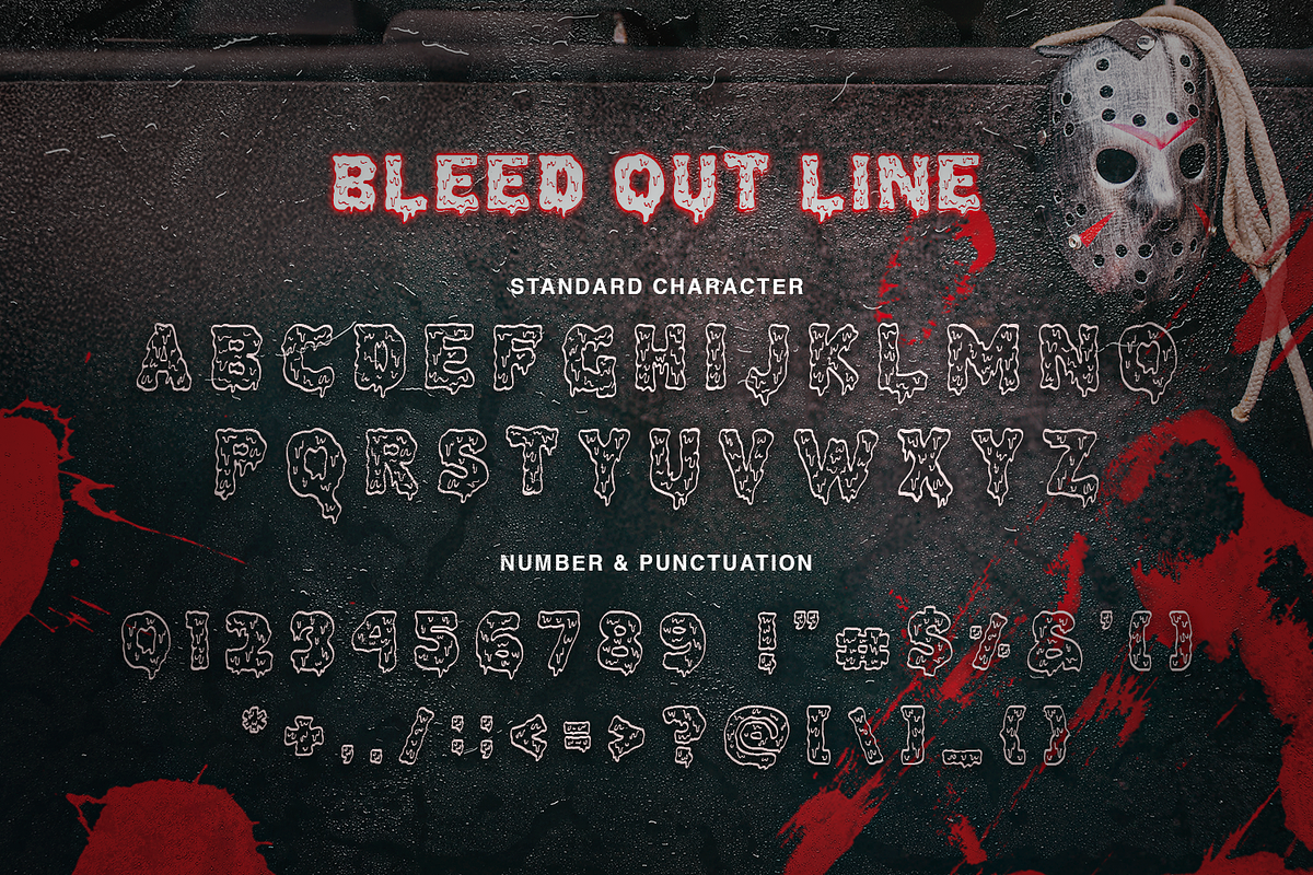 Bleed Out - Dripping Display Font, a Handwritten Font by Pixesia Studio (Photo 11 of 12)