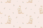 Kangaroo Cuddles – Clipart & Pattern, a Pattern Graphic by tetiartline (Thumbnail 3 of 7)