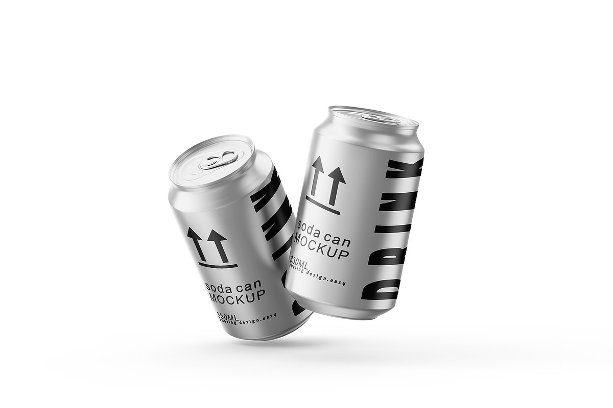 Soda Can Mockup Set 330ml, a Packaging Mockup by pixelmock (Photo 7 of 11)