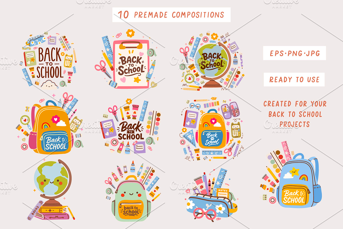 Back to School Vector Collection, an Education Illustration by sundrameda (Photo 3 of 7)