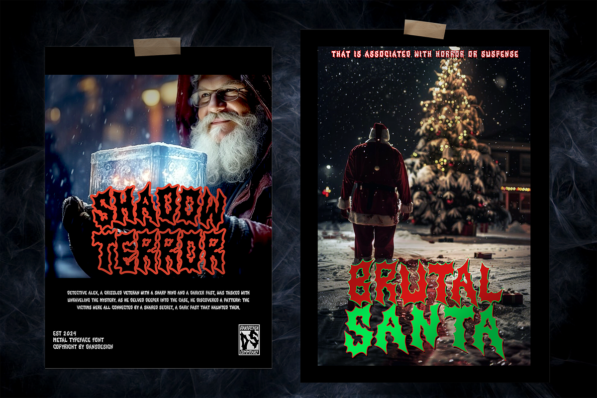 Xmas Crash Metal Horror Graffiti, a Blackletter Font by dansdesign (Photo 8 of 9)