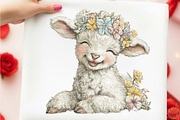 Whimsical Easter Sheep Clipart, an Illustration by designcity5 (Thumbnail 5 of 5)