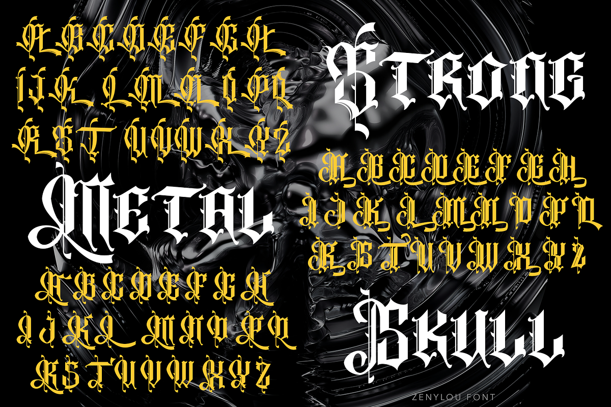 Zenylou Blackletter, a Blackletter Font by madeDeduk (Photo 5 of 10)