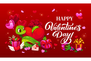 Happy Valentine day greeting card, a Seasonal Illustration by Vector Tradition