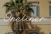 Oneliner - Ballpoint Script Fonts, a Script Font by Konstantine Studio (Thumbnail 1 of 5)
