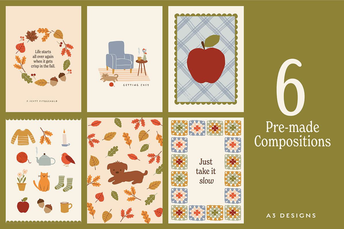 Cosy Autumn & Fall Graphics, a Seasonal Illustration by Gross Illustrations (Photo 5 of 9)