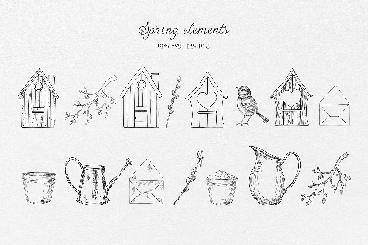Garden story - Spring line art, an Illustration by Navenzeles (Photo 3 of 14)