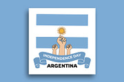 Argentina Independence Day Banner, a Social Media Template by nandinigraphics (Thumbnail 2 of 3)