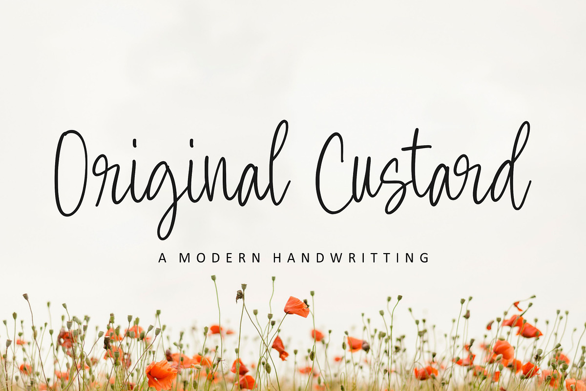 Original Custard Font, a Handwritten Font by Balpirick Studio (Photo 1 of 6)