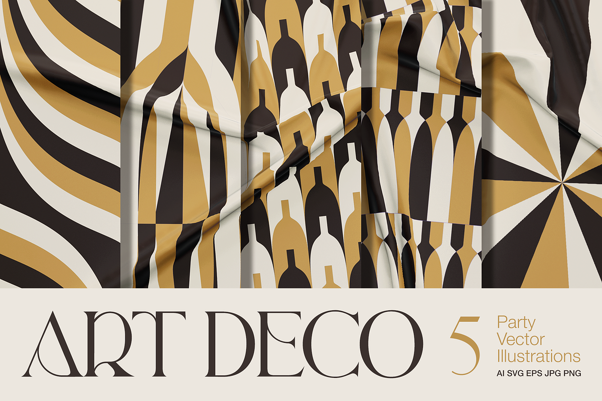 Art Deco Party Vector Illustrations, an Illustration by Aidana Aidar (Photo 1 of 9)