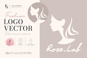 Female Profile Logo Vector, an Object Graphic by Elena Naumchenkova