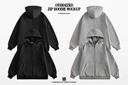 Zip Hoodie Mockup, a Hoody Mockup by Irhasalfahad (Thumbnail 1 of 4)