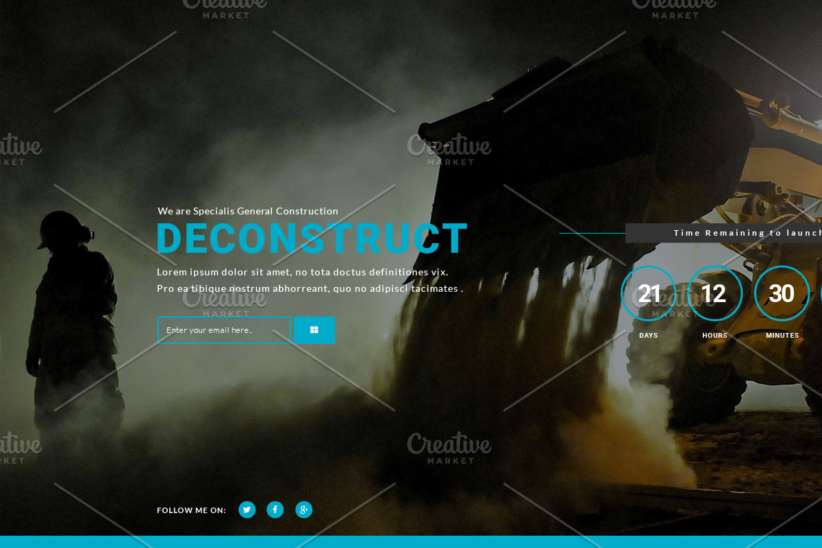 Deconstruct Coming Soon version 01, a Templates & Theme by Kayytechin Shop (Photo 3 of 6)