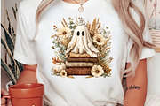 Vintage Fall Ghost Sublimation, a Seasonal Illustration by CreationArt (Thumbnail 2 of 3)