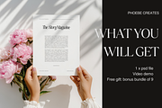 Floral US Letter Mockup – PSD, a Mockup by PhoebeCreates (Thumbnail 3 of 6)