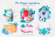 Winter. Watercolor collection., a Decorative Illustration by AlexGreenArt (Thumbnail 3 of 11)