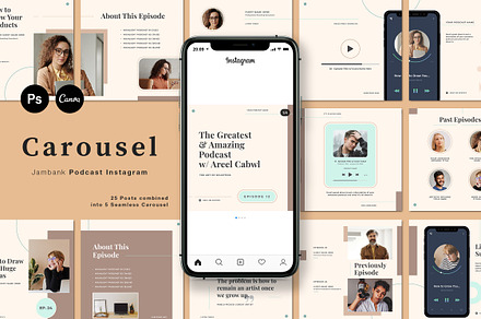 Podcast Carousel Instagram | Canva