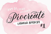 Procreate Brushes for iPad Lettering, a Brush Add-On by Ray of Light Design (Thumbnail 1 of 4)