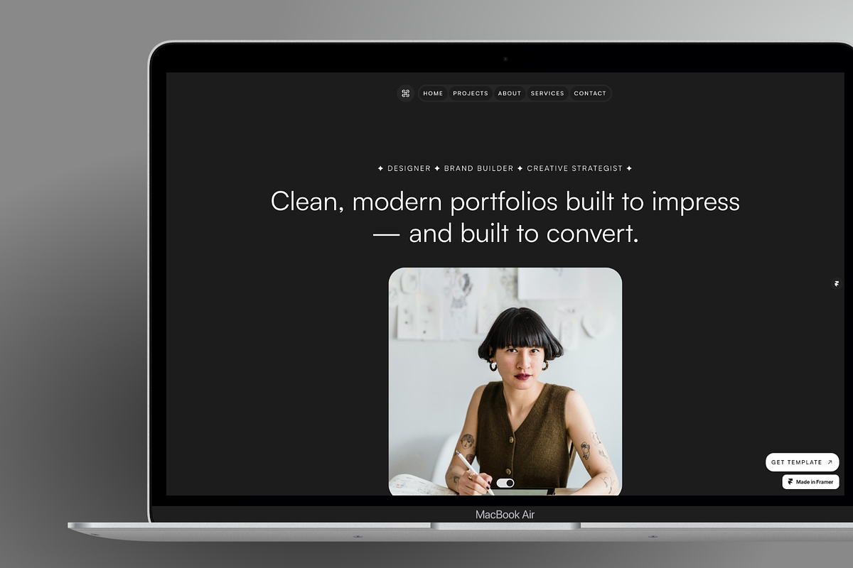 Osei Portfolio Framer Template, a Landing Page Template by Luna Studio (Photo 10 of 10)