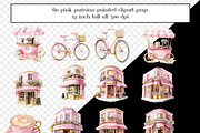 60 Pink Parisian Coffee Shop Clipart, a Graphic by AllTheKewtClipart (Thumbnail 5 of 6)