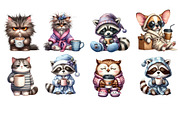 Morning Mood Animal and Coffee, an Illustration by Designworld (Thumbnail 4 of 5)