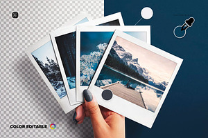 Hand Holding Instant Photo Mockup