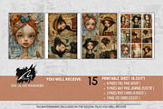 Fall is Here, Whimsical Girl Pages, a Seasonal Illustration by Digital Art Mahdiseño (Thumbnail 2 of 10)