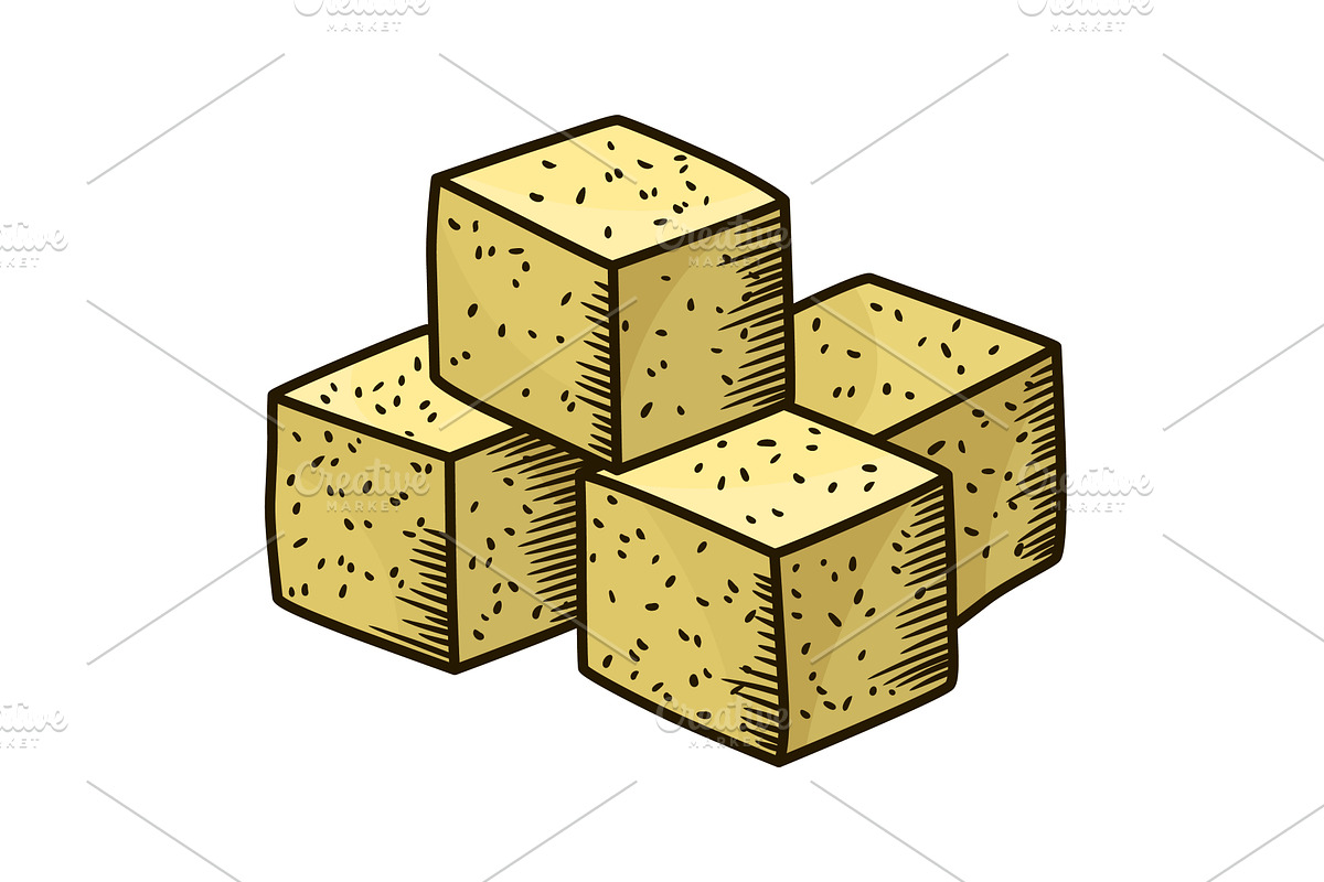 Cane sugar. Product from, a Food Illustration by Things for designers