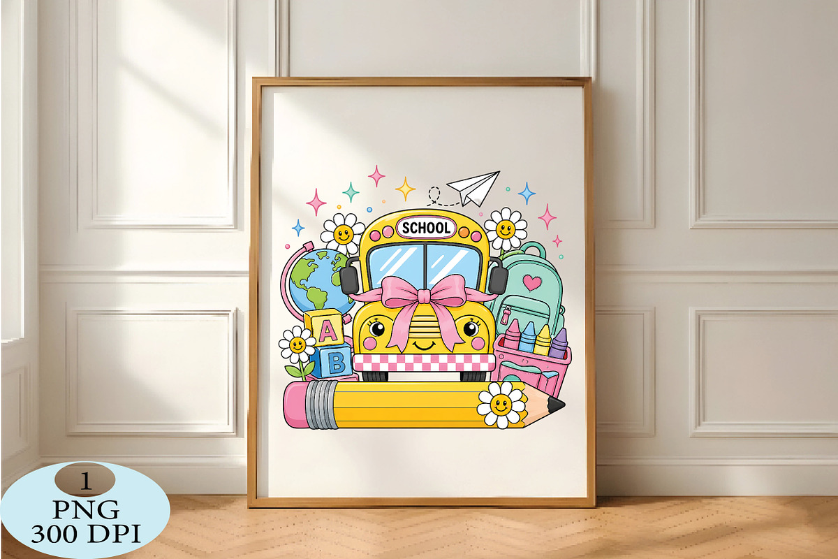 Cute Back to School Bus PNG, a Seasonal Illustration by Daily.Designs (Photo 5 of 5)