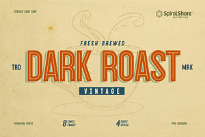 Dark Roast Vintage Modern Font