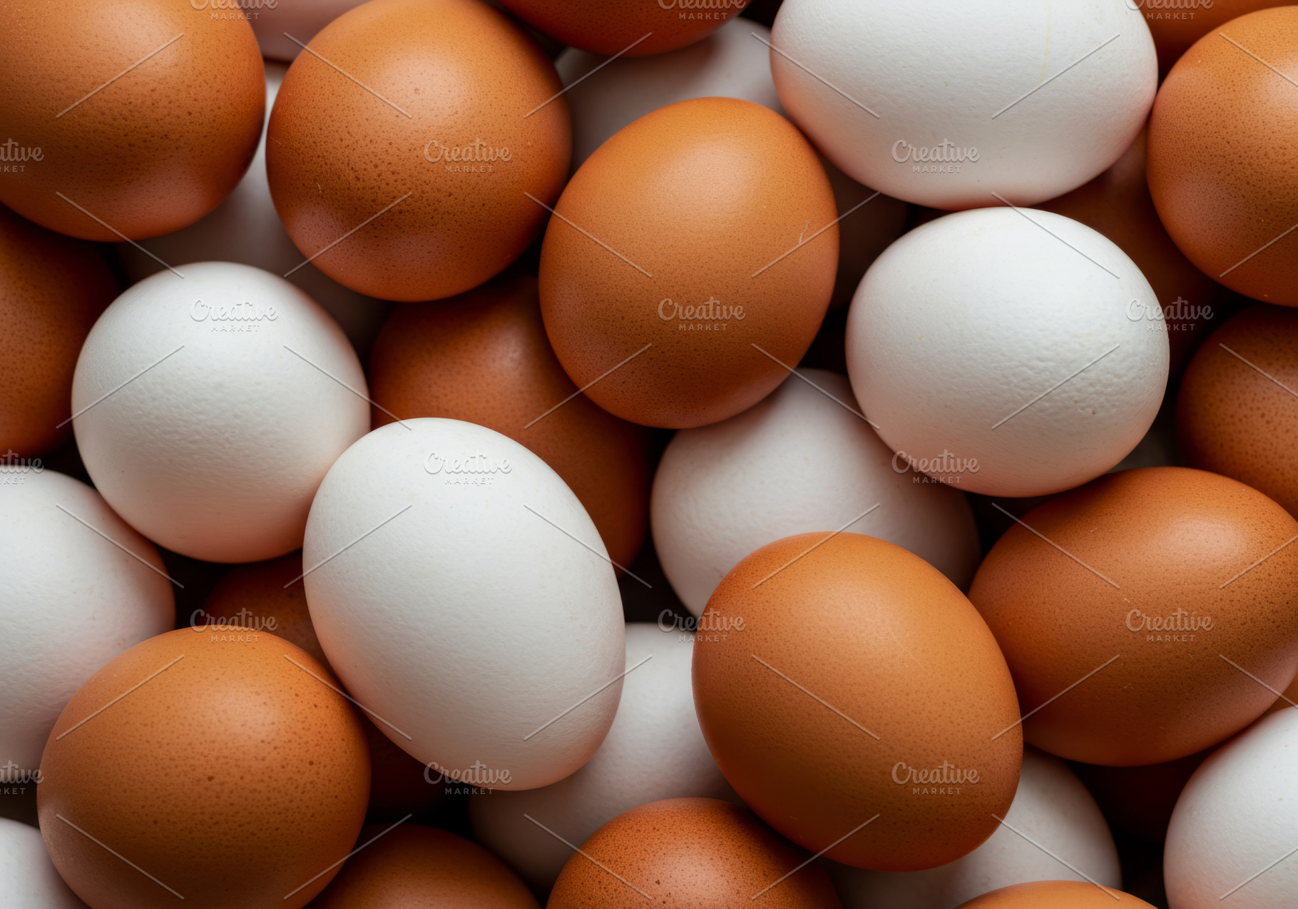 A pile of fresh chicken eggs, a Food & Drink Photo by professorinc