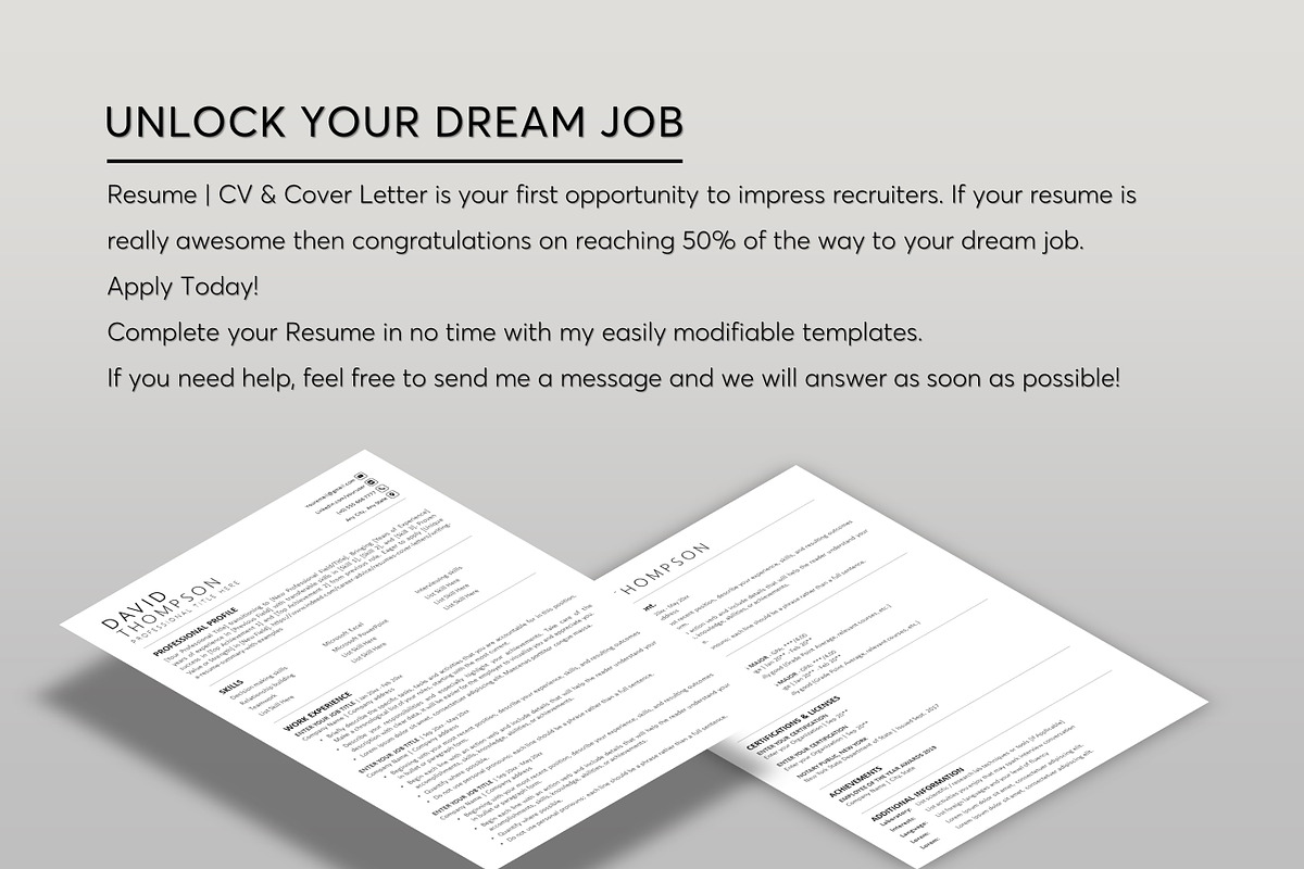 ATS Resume CV Word & Google Docs 46, a Resume Template by MrCam Template Resume|CV (Photo 7 of 8)