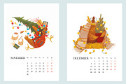 Calendar 2026 Happy Chickens, a Decorative Illustration by Dashnpro (Thumbnail 7 of 7)