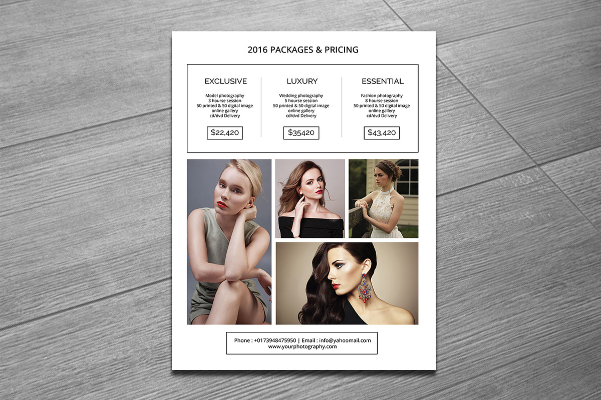 Photography Pricing Template-V276, a Flyer Template by Template Shop (Photo 2 of 3)
