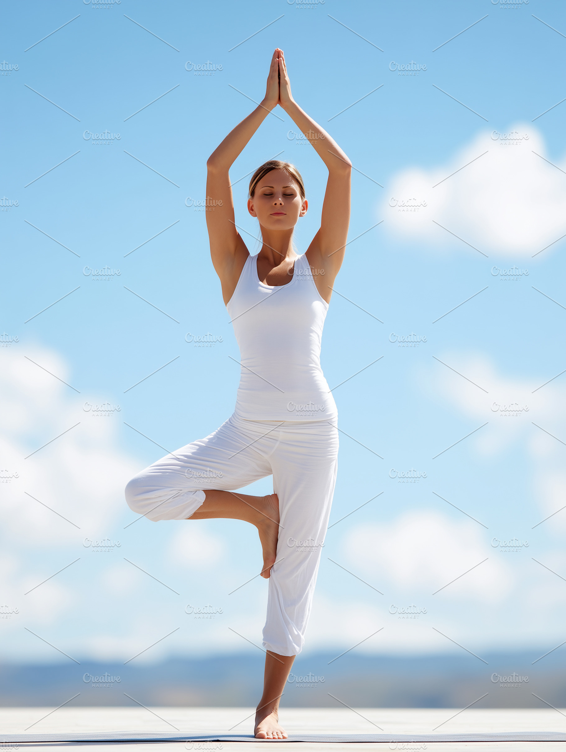 Young woman practicing yoga, a Sports & Recreation Photo by MistyDay