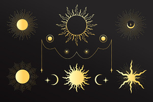 Celestial Space Mystical Symbols