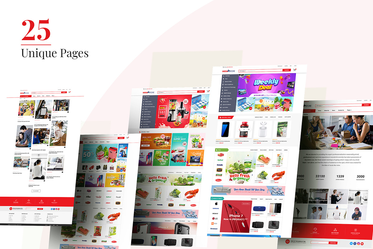 MegaStore - SuperMarket Ecommerce, a Websites & App Template by EngoCreative.com (Photo 2 of 6)