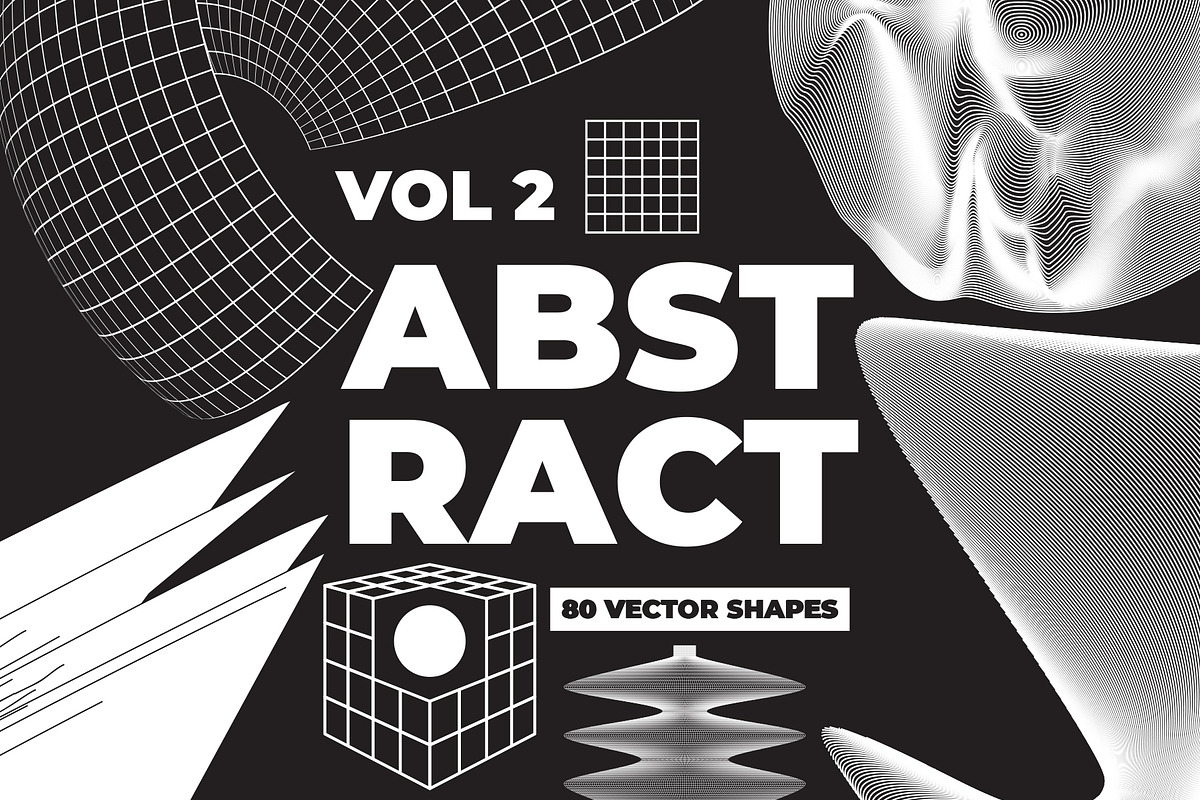 80 Vector Abstract Shapes Vol.2, an Object Graphic by Vanzyst