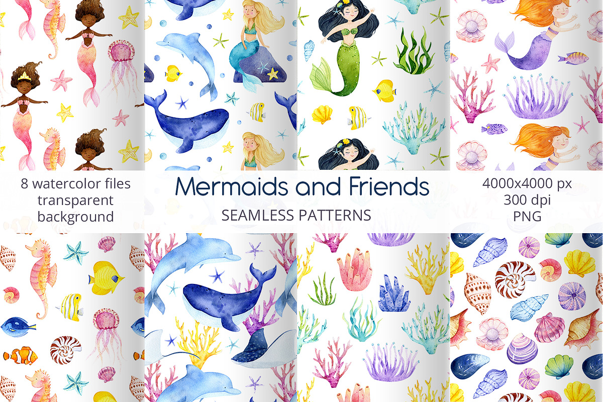 Mermaids and Under sea animals, an Animal Illustration by Watercolor Nastasia Art (Photo 10 of 19)