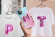 Pink Balloon Alphabet PNG Clipart, an Object Graphic by NataKa (Thumbnail 6 of 7)