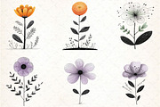Abstract Flower Clipart Bundle, an Illustration by DreamCafeArt (Thumbnail 5 of 8)