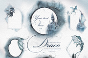Hand Painted Draco Clipart Set, a Decorative Illustration by ArtCreationsDesign (Thumbnail 6 of 13)