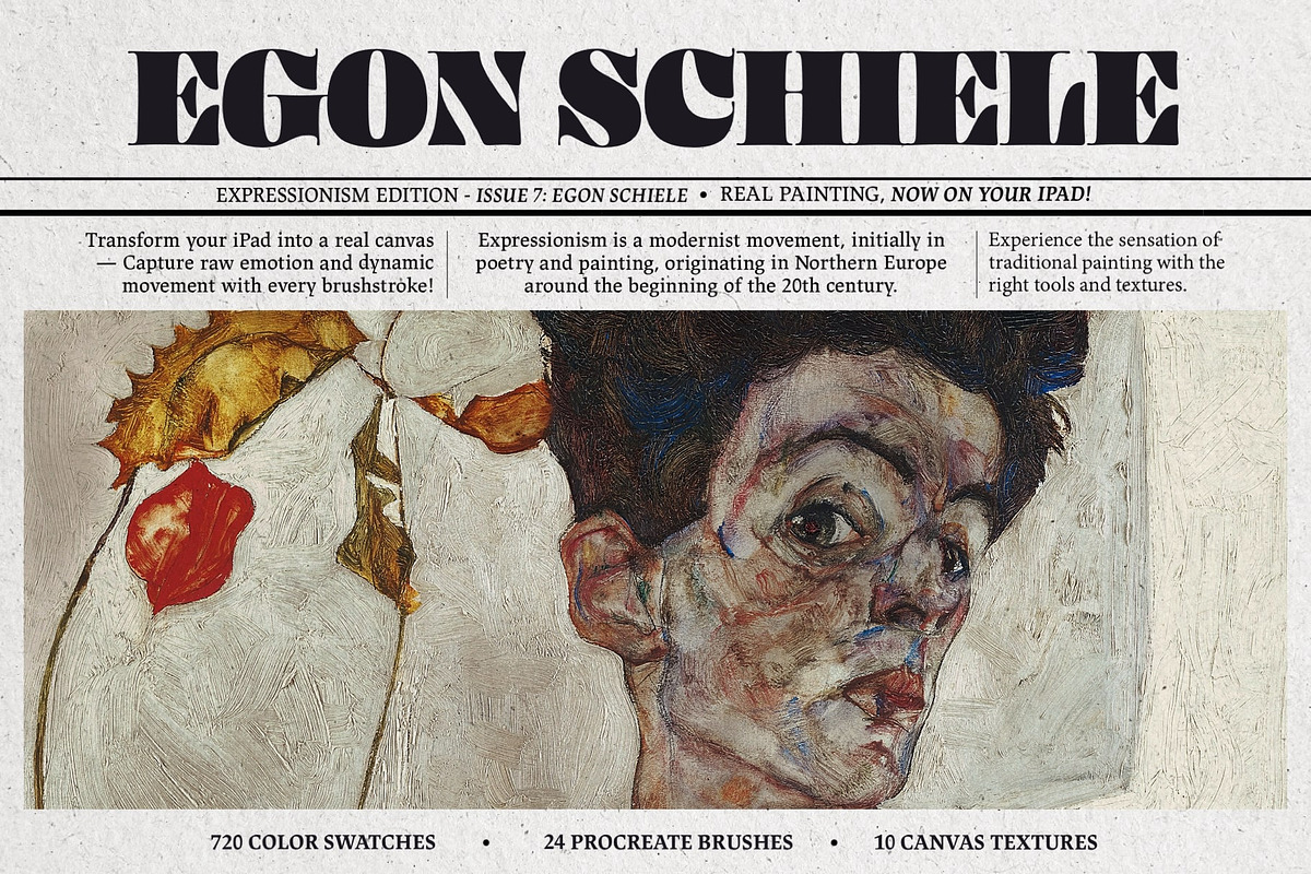 Egon Schiele Procreate Kit, a Brush Add-On by Digi Life (Photo 1 of 13)
