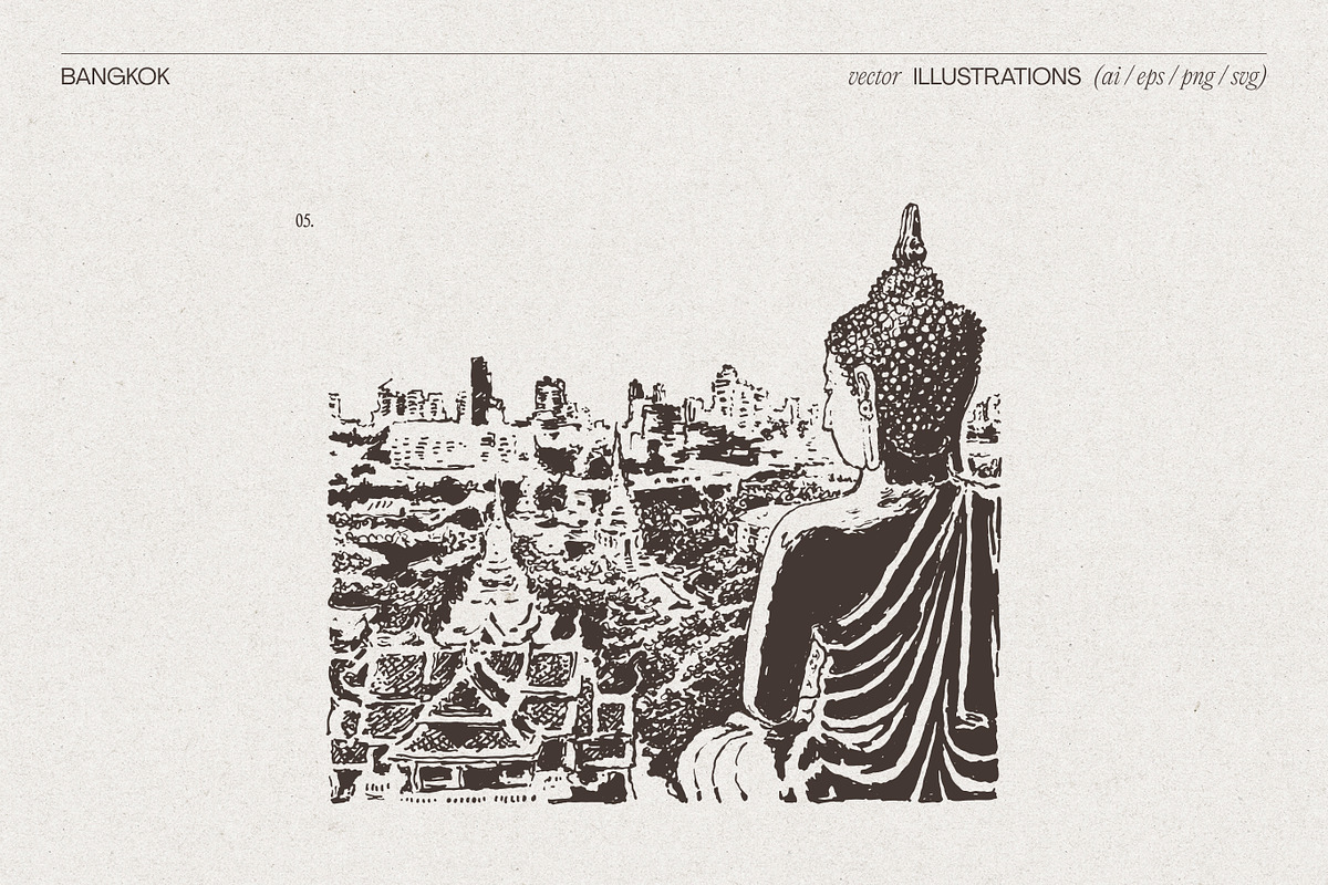 Bangkok Cityscape Sketches, an Empty State Illustration by TheMountBirdStudio (Photo 6 of 7)