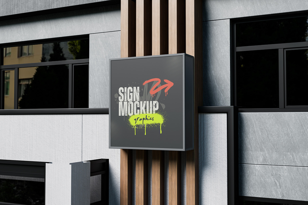 Sign Mockup, an Advertising Mockup by Ataku Design (Photo 4 of 5)