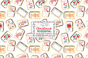 Chinoiserie Christmas Mahjong, a Decorative Illustration by TheHappyGiftArt (Thumbnail 9 of 9)