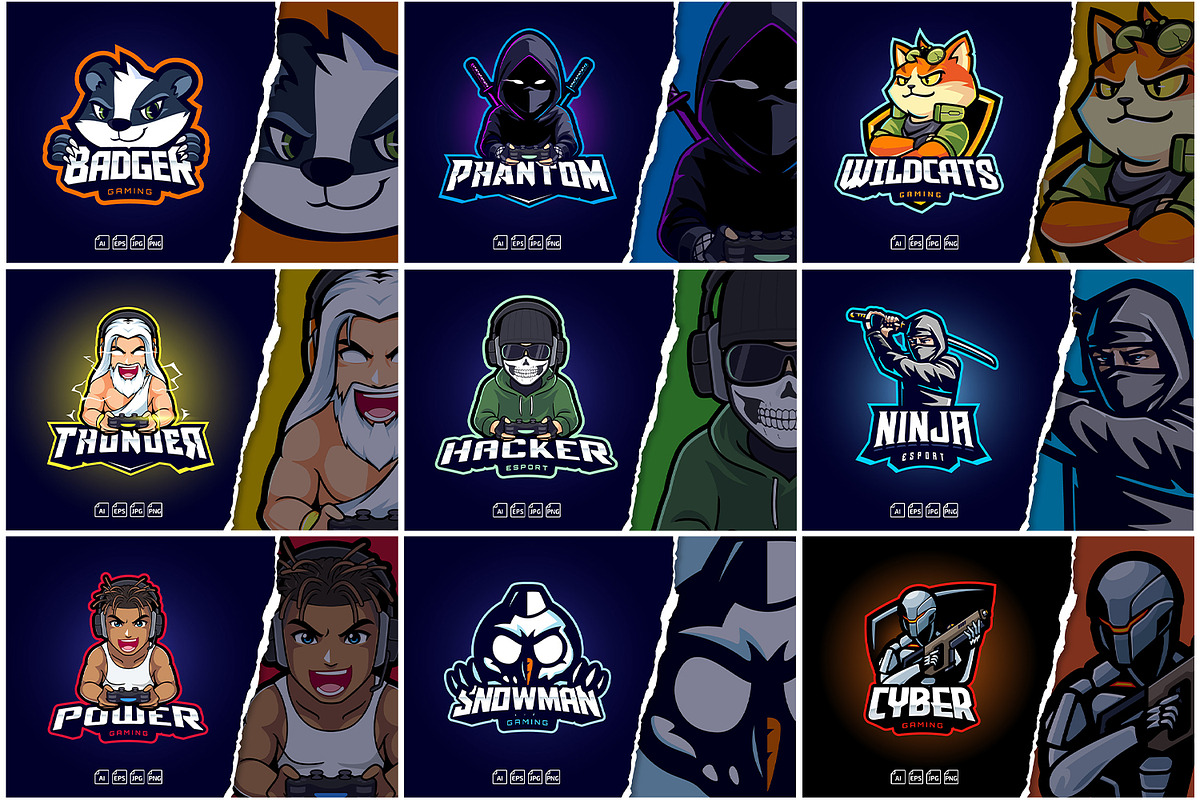 SALE! Esport Mascot Bundle 95% OFF, a Branding & Logo Template by tkzgraphic (Photo 2 of 3)