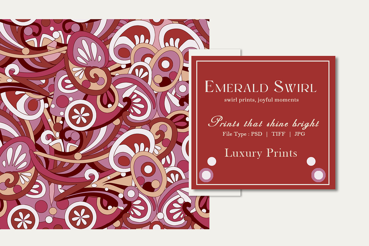 Emerald Swirl Prints & Patterns, a Pattern Graphic by GND ART STUDIO (Photo 3 of 8)